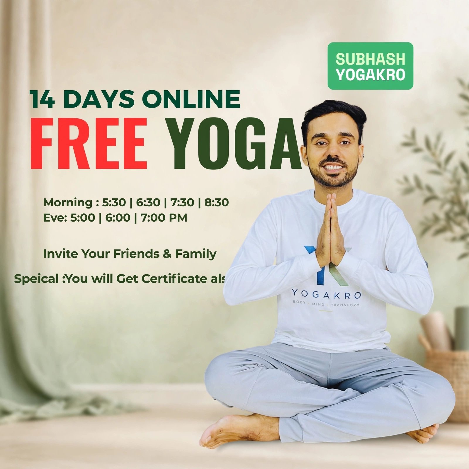 Free Live Yoga